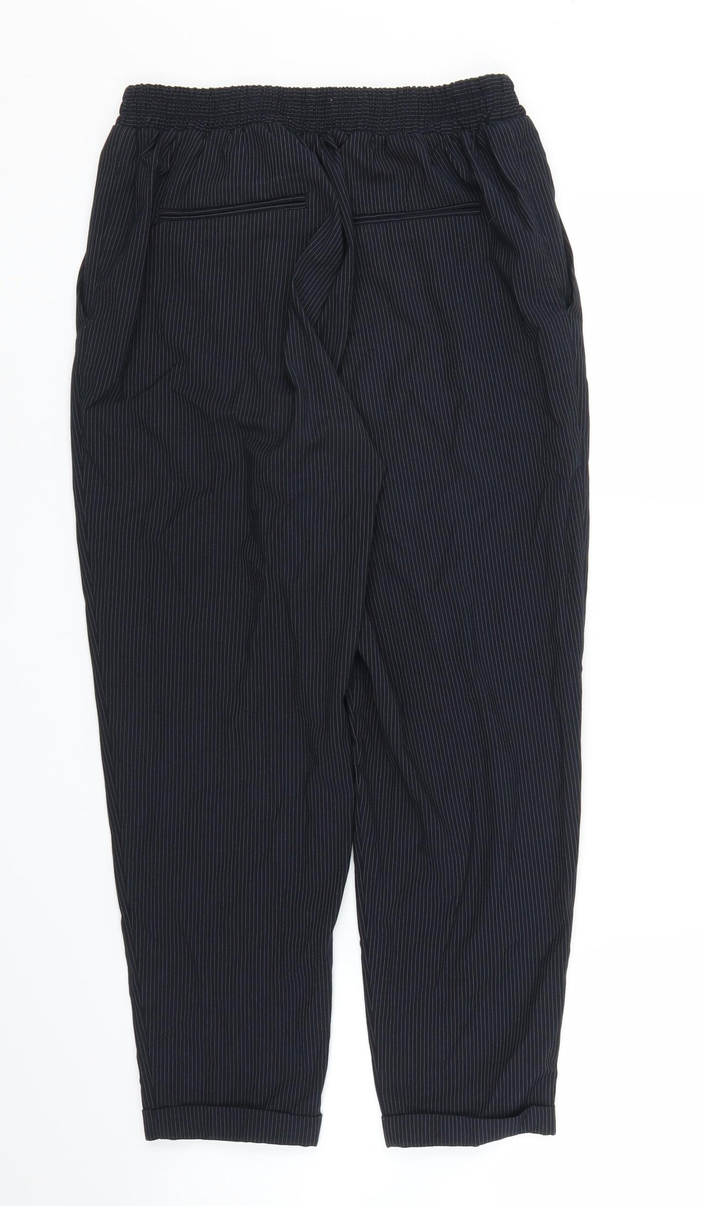 Pull&Bear Womens Blue Striped  Bloomer Trousers Size S L22 in