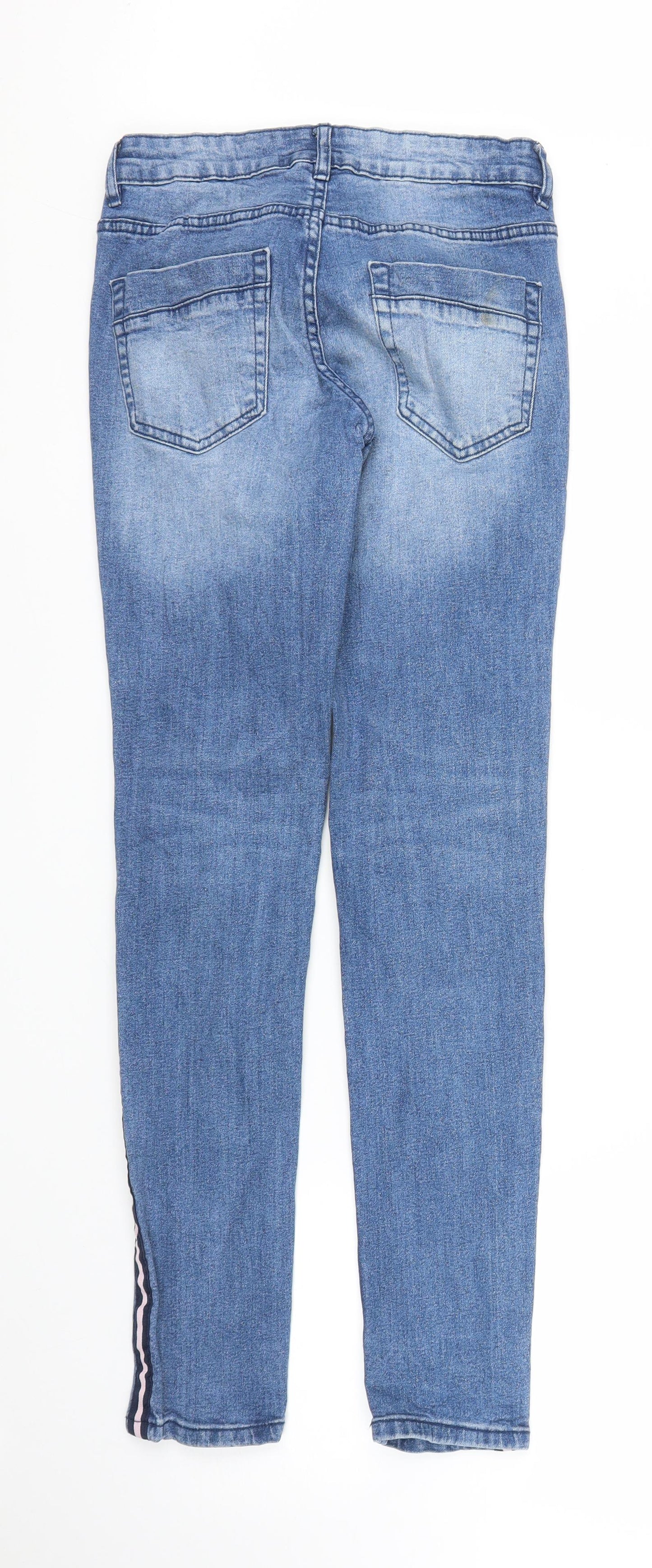Up2Fashion Womens Blue  Denim Skinny Jeans Size 8 L29 in