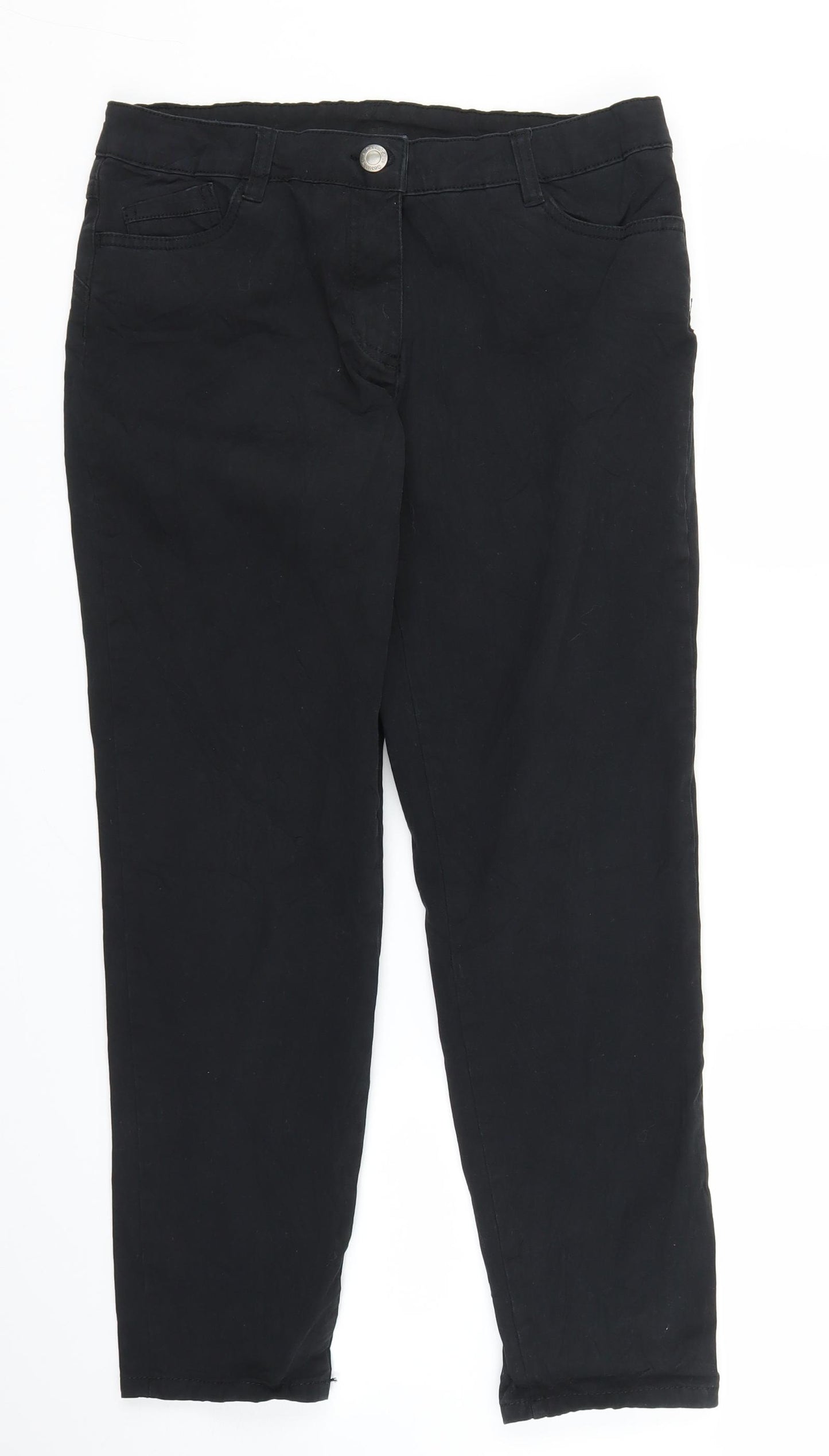 Up2Fashion Womens Black   Capri Jeans Size 12 L24 in