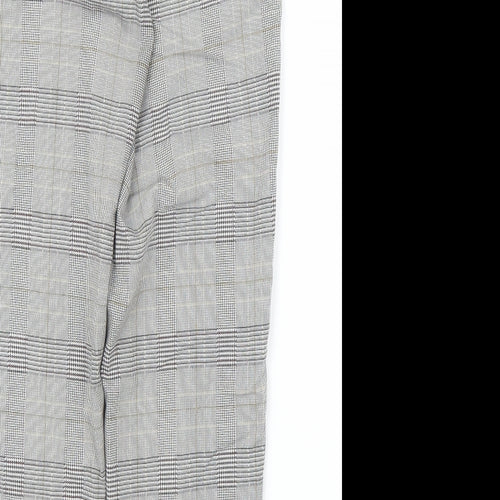 Pull&Bear Womens Grey Houndstooth  Capri Trousers Size S L24 in