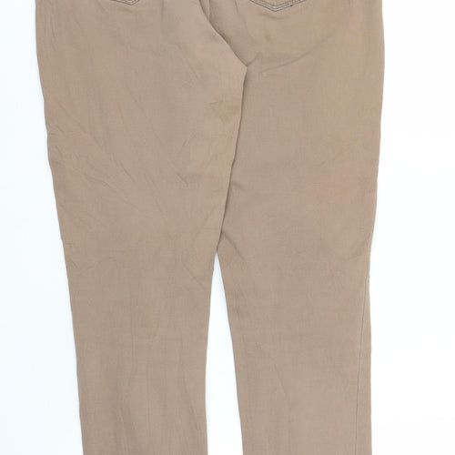 ESMARA Womens Beige  Denim Skinny Jeans Size 16 L25 in
