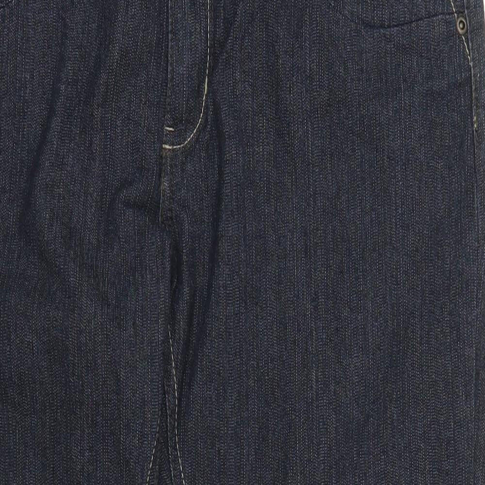 Preworn Womens Blue  Denim Straight Jeans Size 34 in L25 in