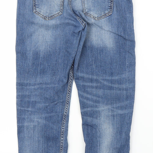 Jane Norman Womens Blue  Denim Tapered Jeans Size 8 L22 in
