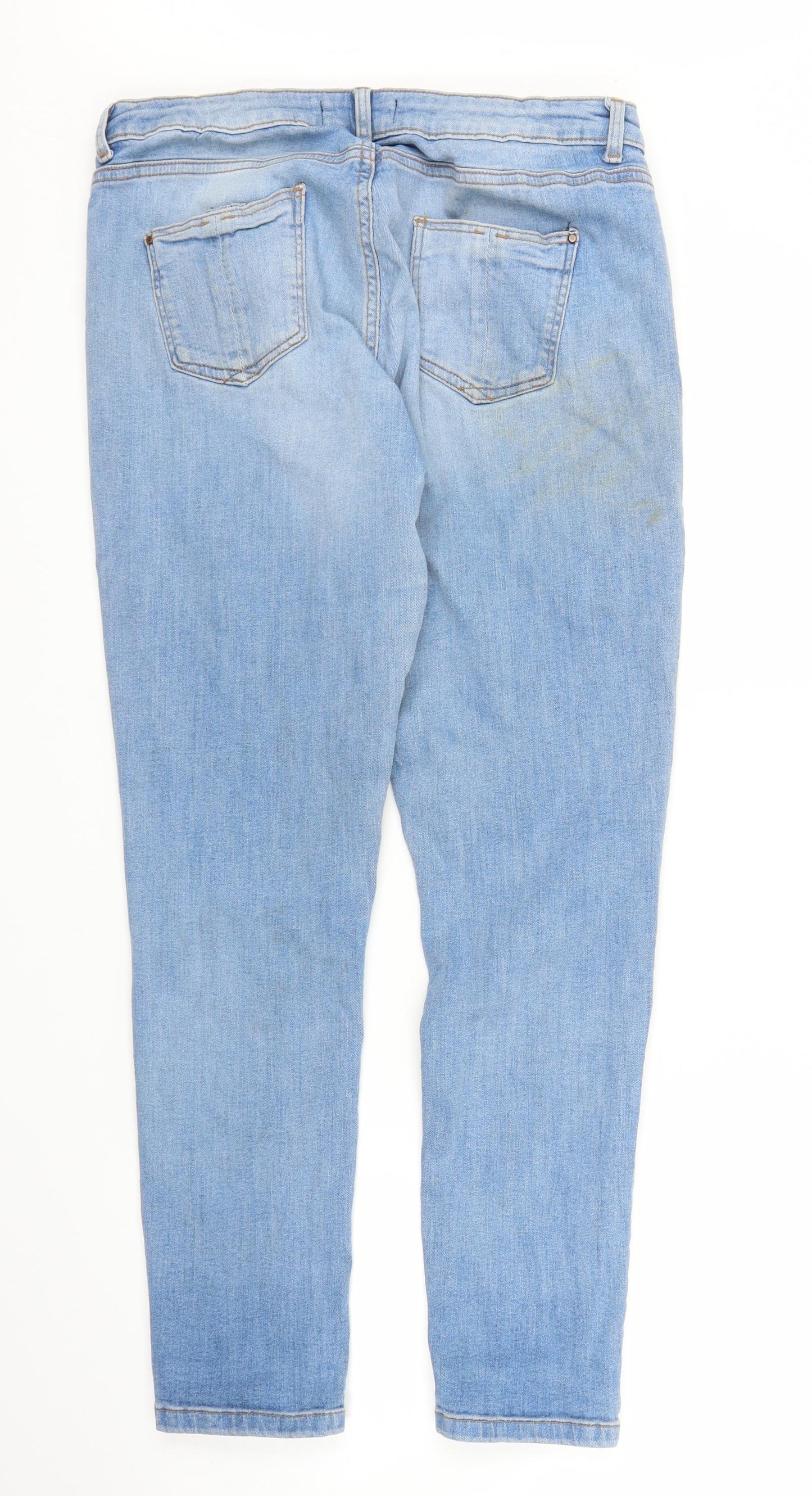 Dorothy Perkins Womens Blue  Denim Tapered Jeans Size 14 L26 in