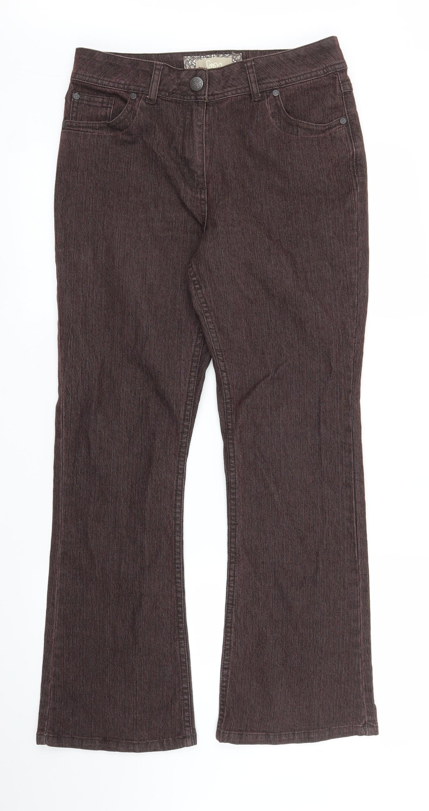 Soon Womens Brown  Denim Bootcut Jeans Size 12 L27 in