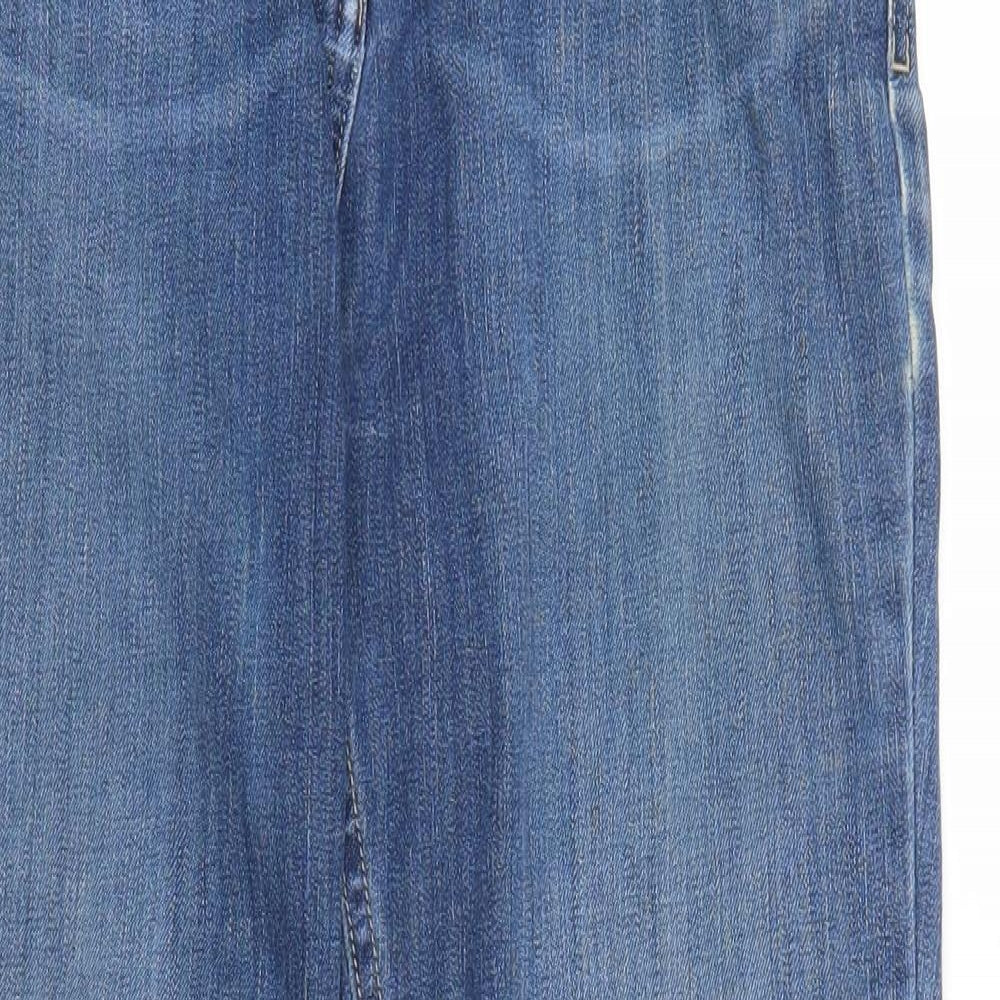 M&S Womens Blue  Denim Bootcut Jeans Size 10 L26 in