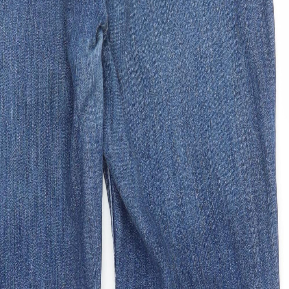 M&S Womens Blue  Denim Bootcut Jeans Size 10 L26 in
