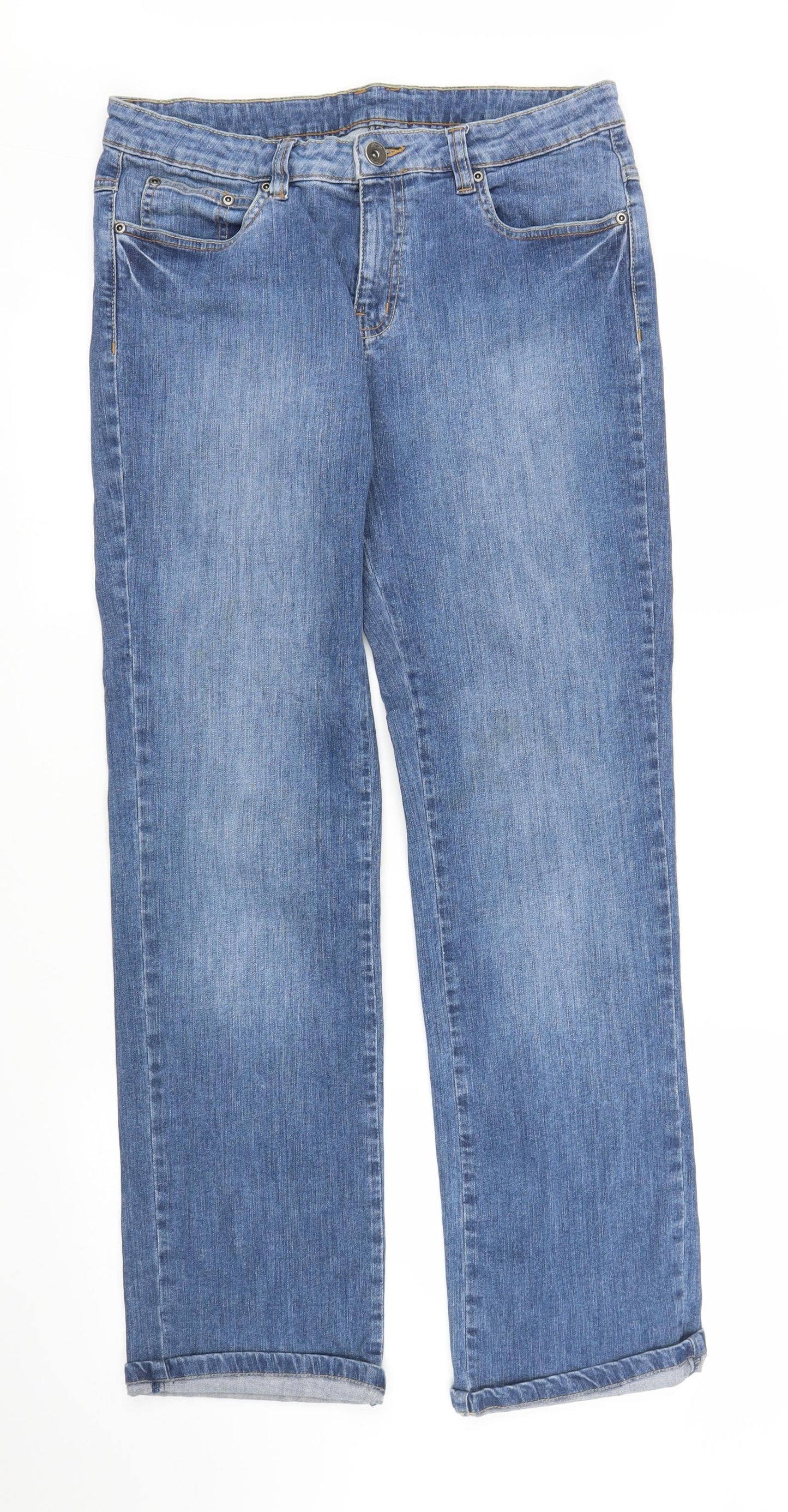 Papaya Womens Blue  Denim Straight Jeans Size 12 L28 in