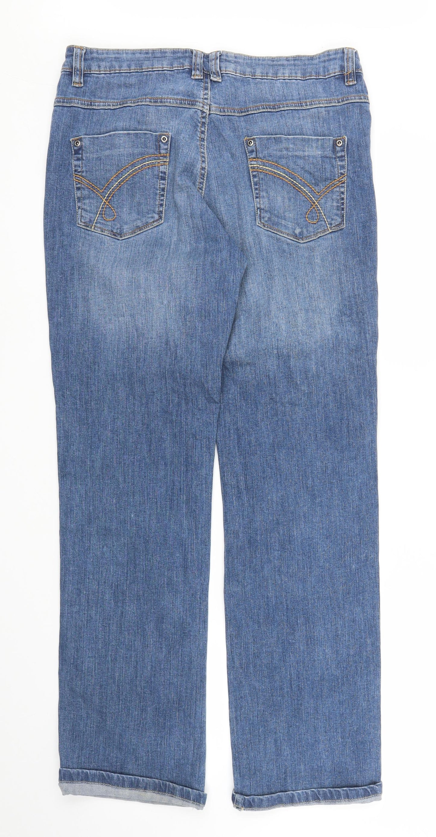 Papaya Womens Blue  Denim Straight Jeans Size 12 L28 in