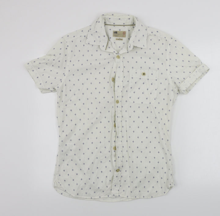 NORTH COAST Mens White Button-Up Size S