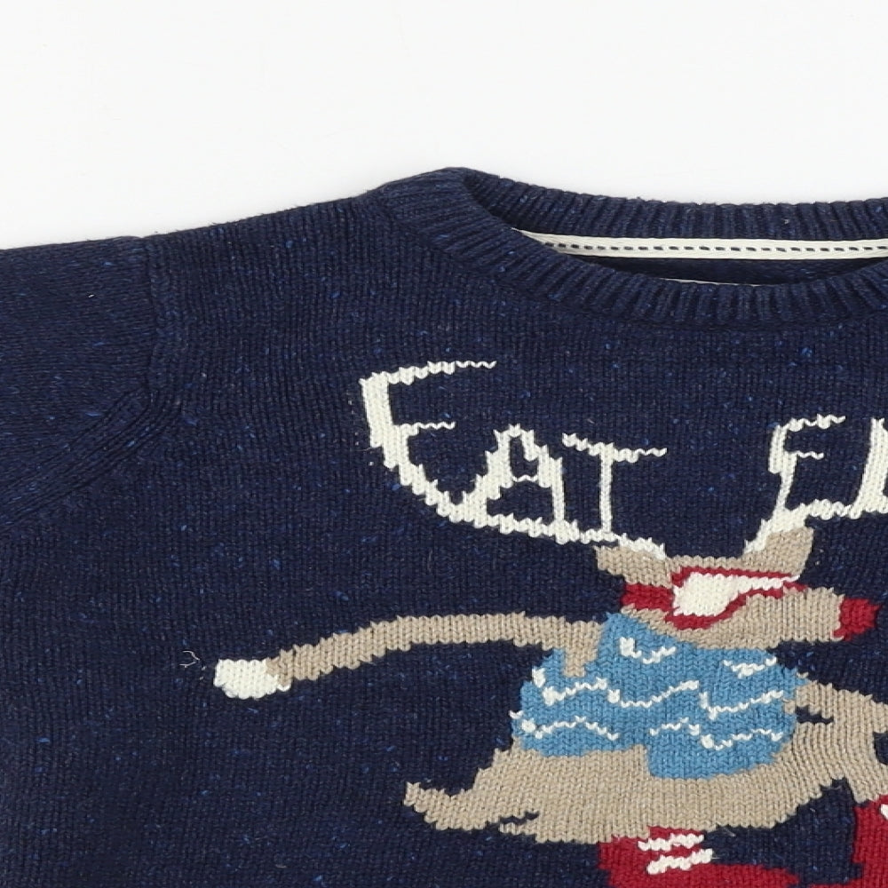 Fat Face Boys Blue   Pullover Jumper Size 10-11 Years  - Christmas Jumper