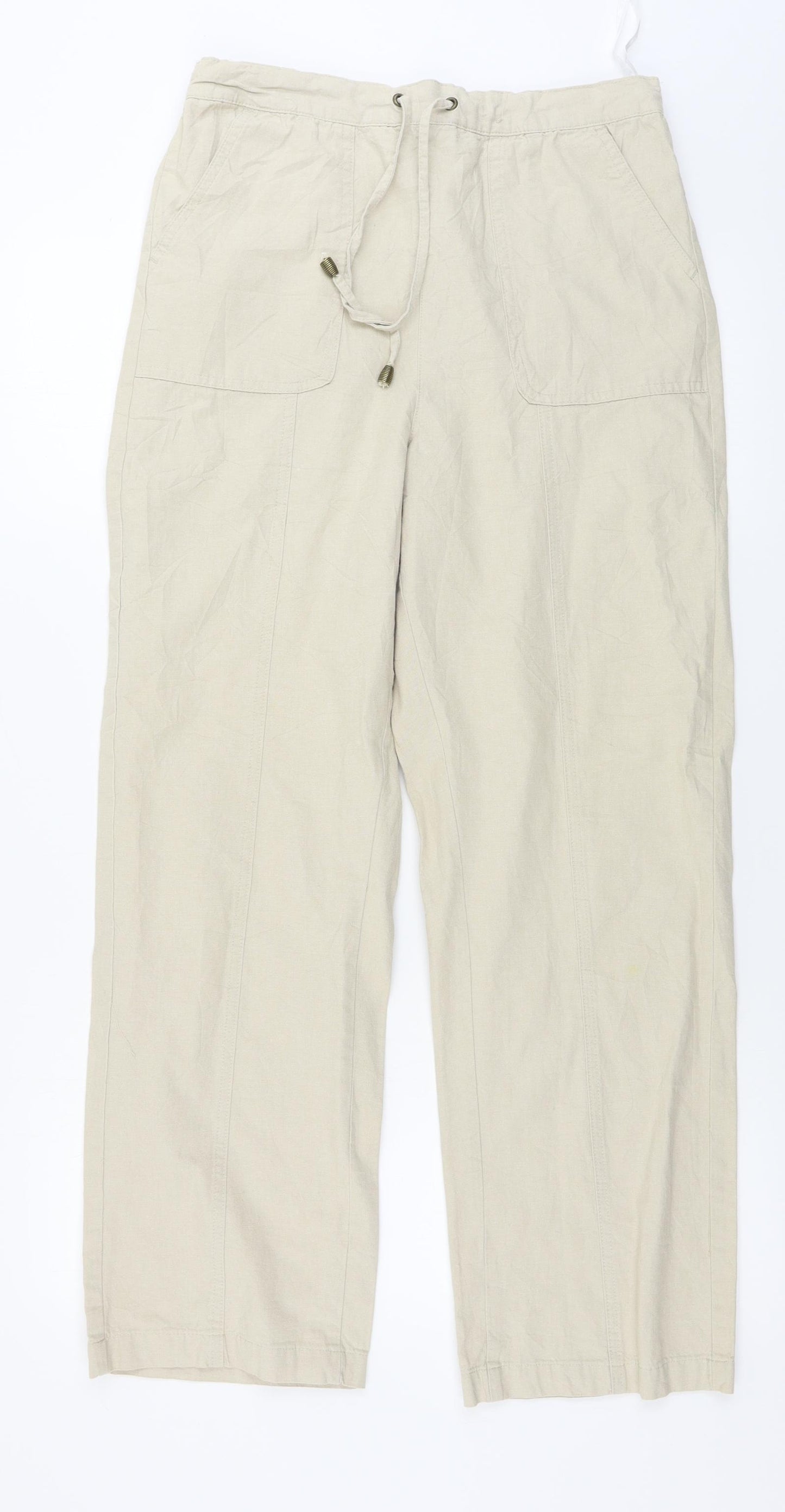EWM  Womens Beige   Trousers  Size 12 L28 in