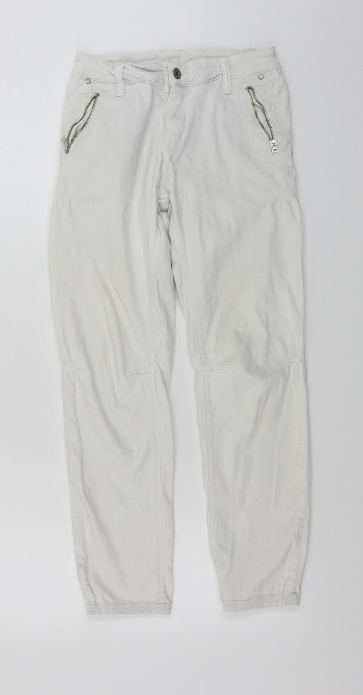 Preworn Womens White Skinny Jeans Size L L24 in
