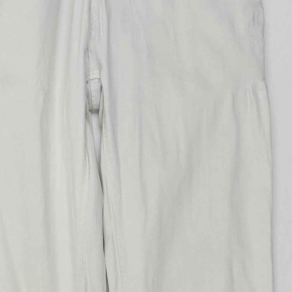 Preworn  Womens White   Skinny Jeans Size L L24 in