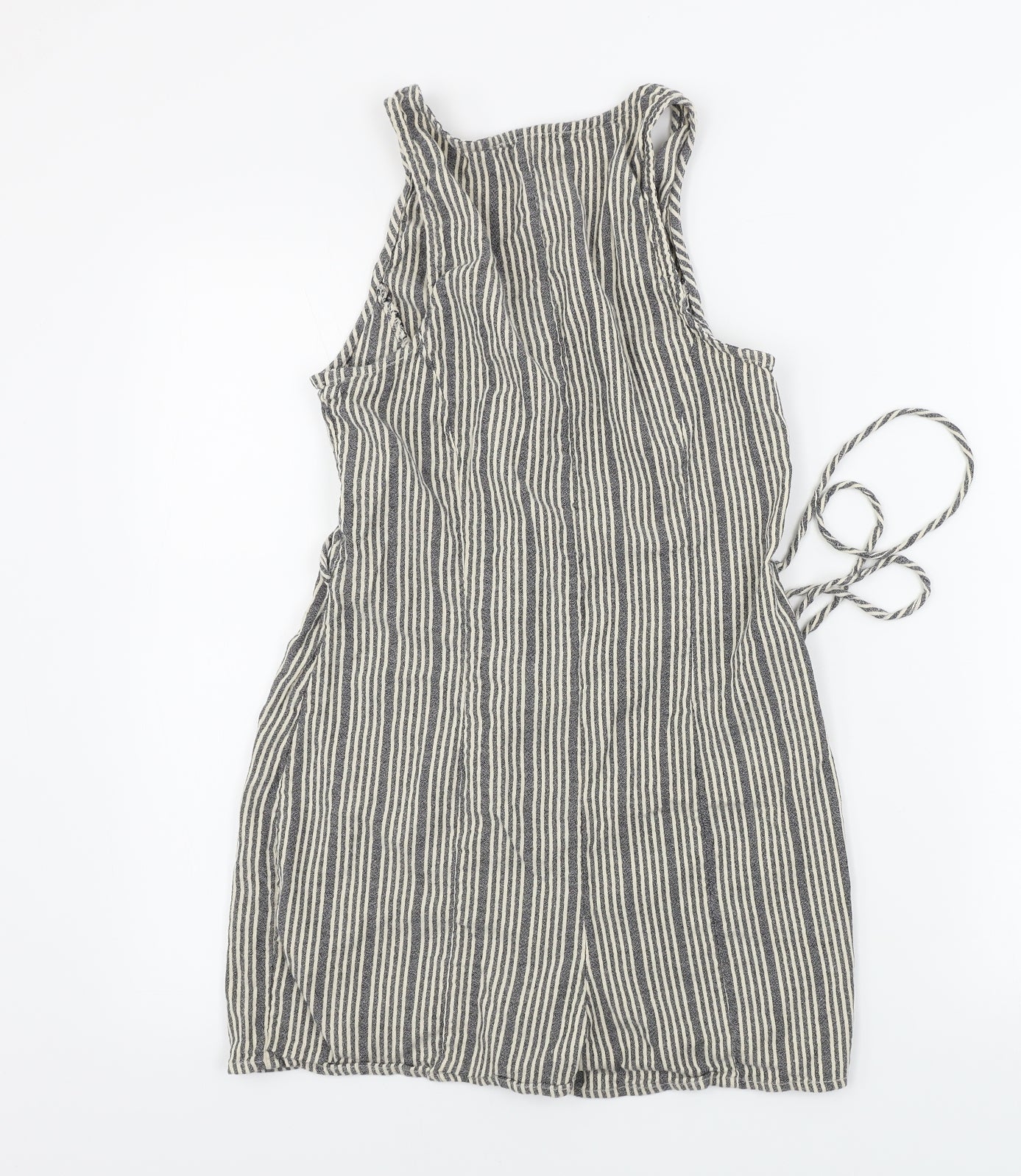 Primark  Womens Grey Striped  Jumpsuit One-Piece Size 12