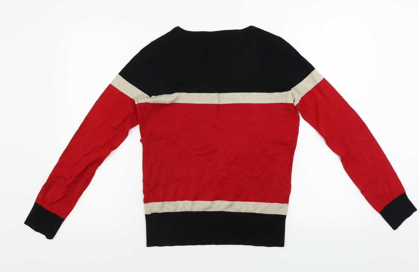 Wallis  Womens Red Striped  Pullover Jumper Size 10