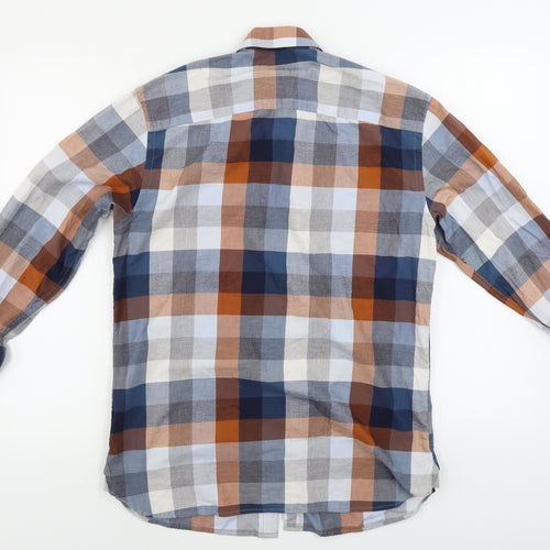 JACK & JONES Mens Grey Check   Button-Up Size L