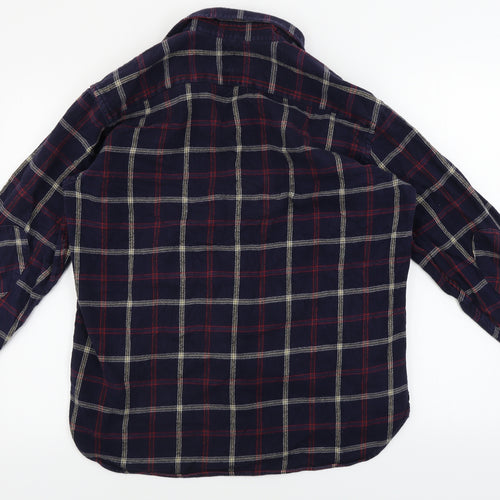 Marks and Spencer  Mens Blue Check   Button-Up Size L