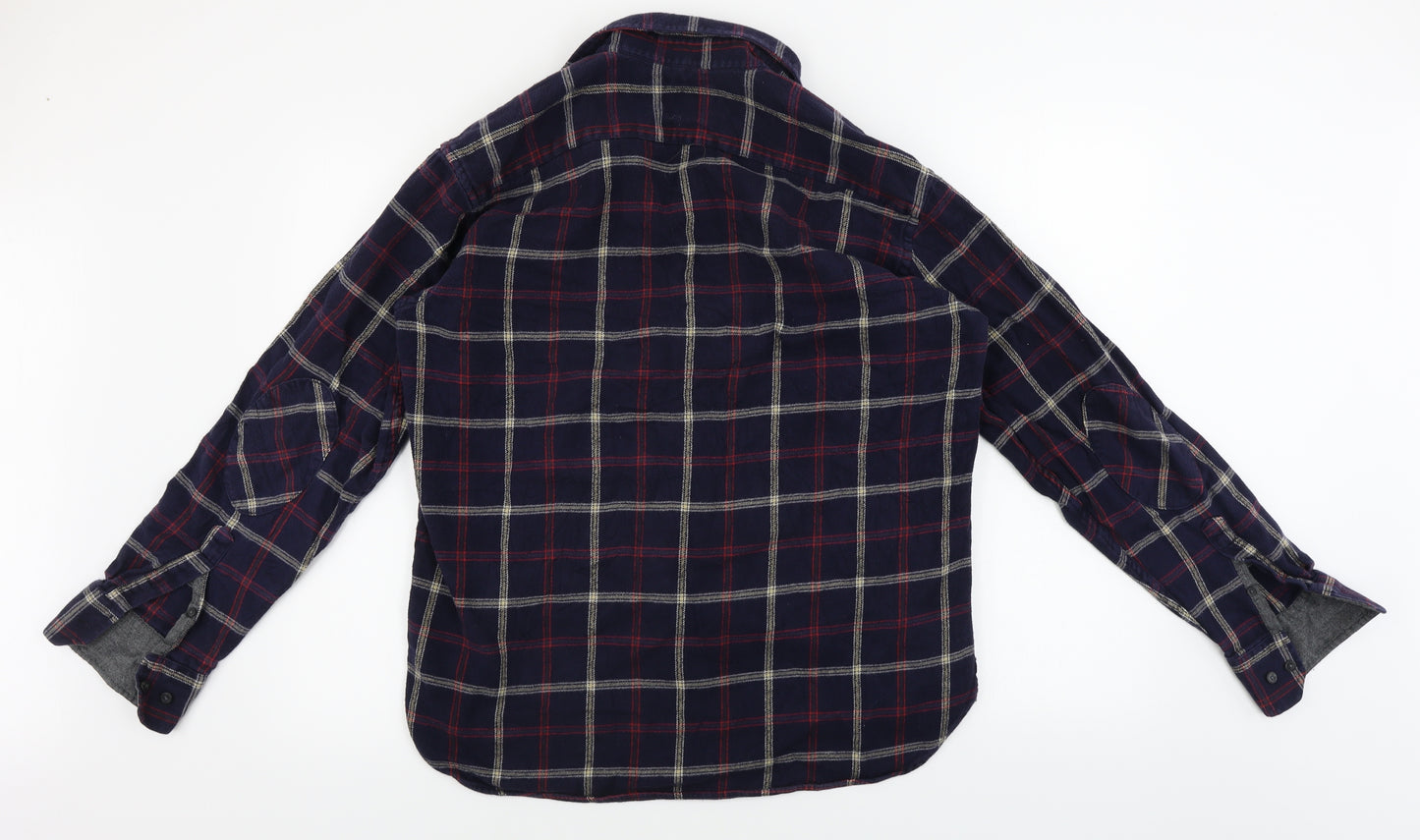 Marks and Spencer  Mens Blue Check   Button-Up Size L