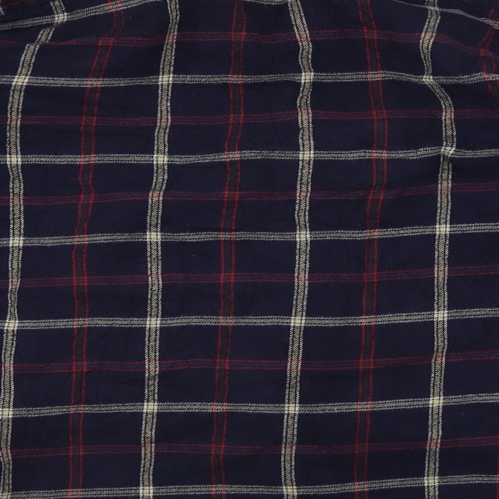 Marks and Spencer  Mens Blue Check   Button-Up Size L