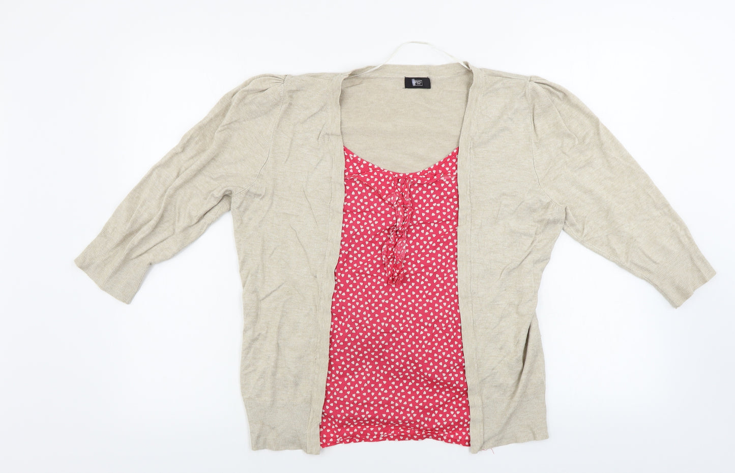 F&F  Womens Beige   Basic T-Shirt Size 12