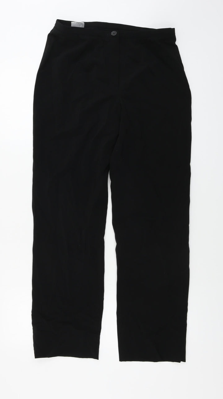 BASLER Womens Black Trousers Size 10 L27 in