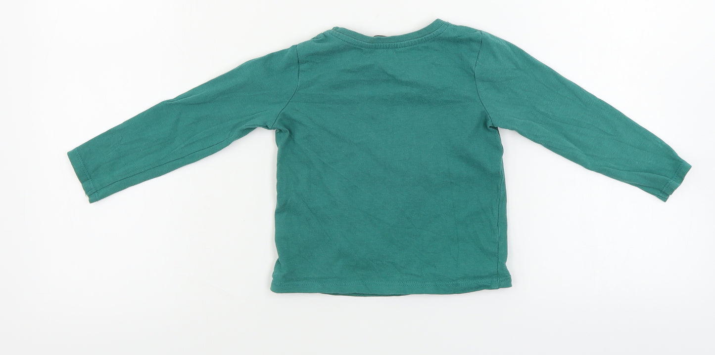 George  Girls Green   Basic T-Shirt Size 2-3 Years