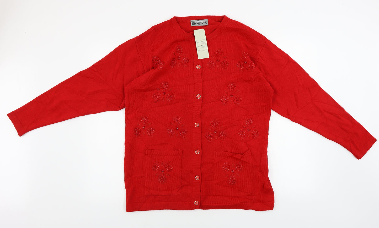 klassique Womens Red   Cardigan Jumper Size M