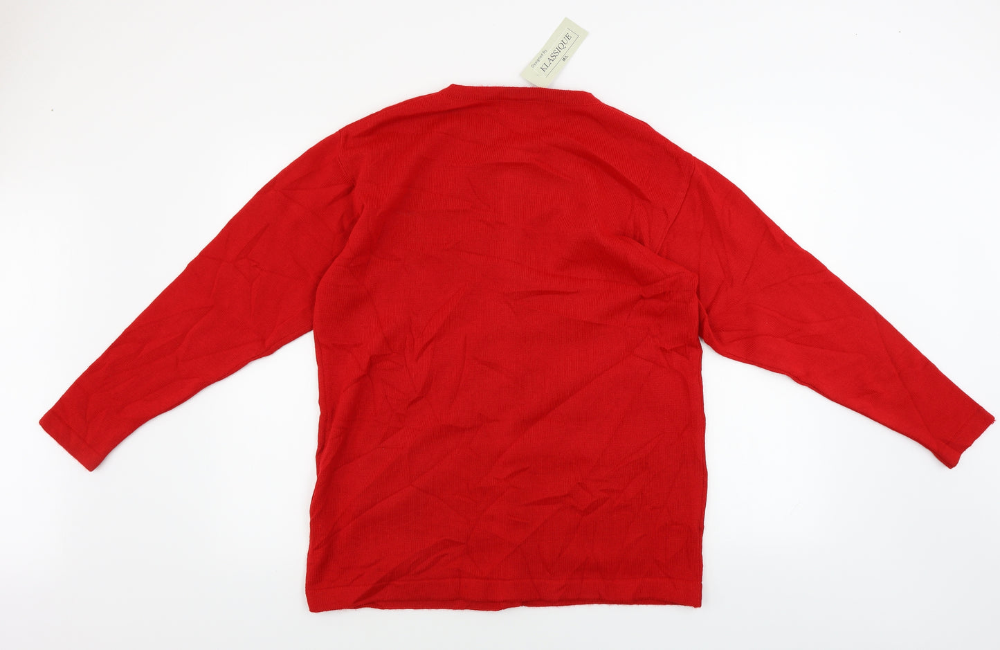 klassique Womens Red   Cardigan Jumper Size M