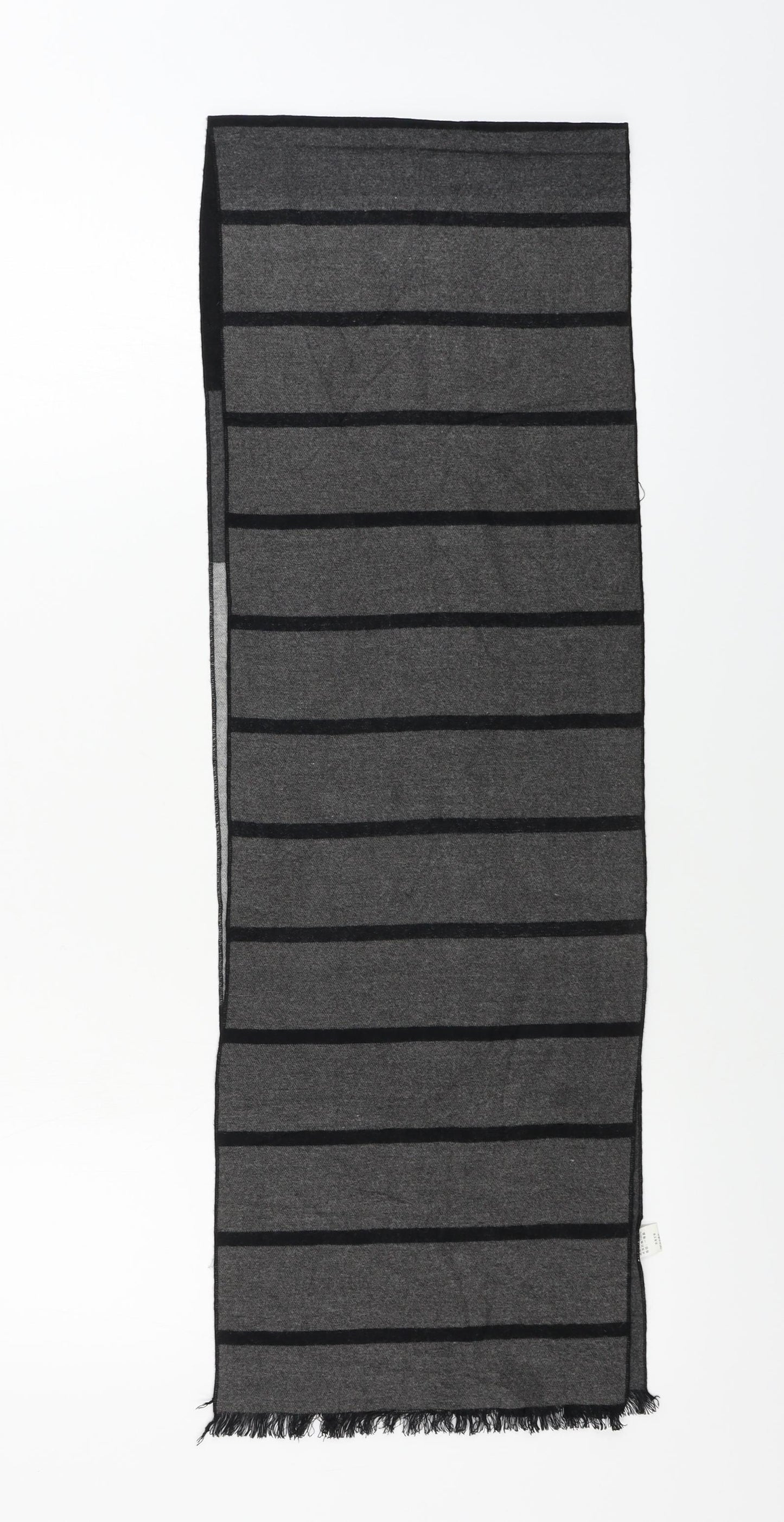 Preworn  Mens Grey Striped  Scarf  One Size