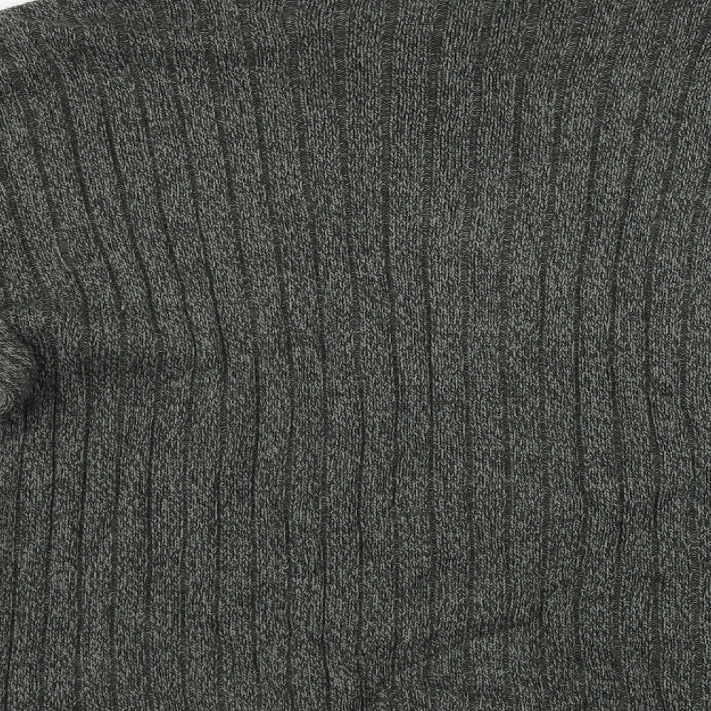 CANDA   Mens Green Striped  Pullover Jumper Size XL