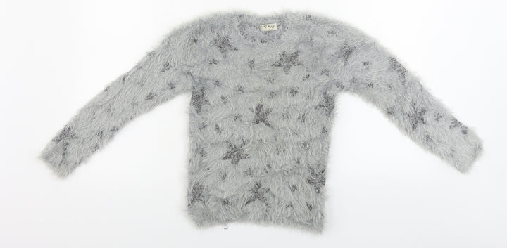 NEXT Girls Grey Pullover Jumper Size 9 Years