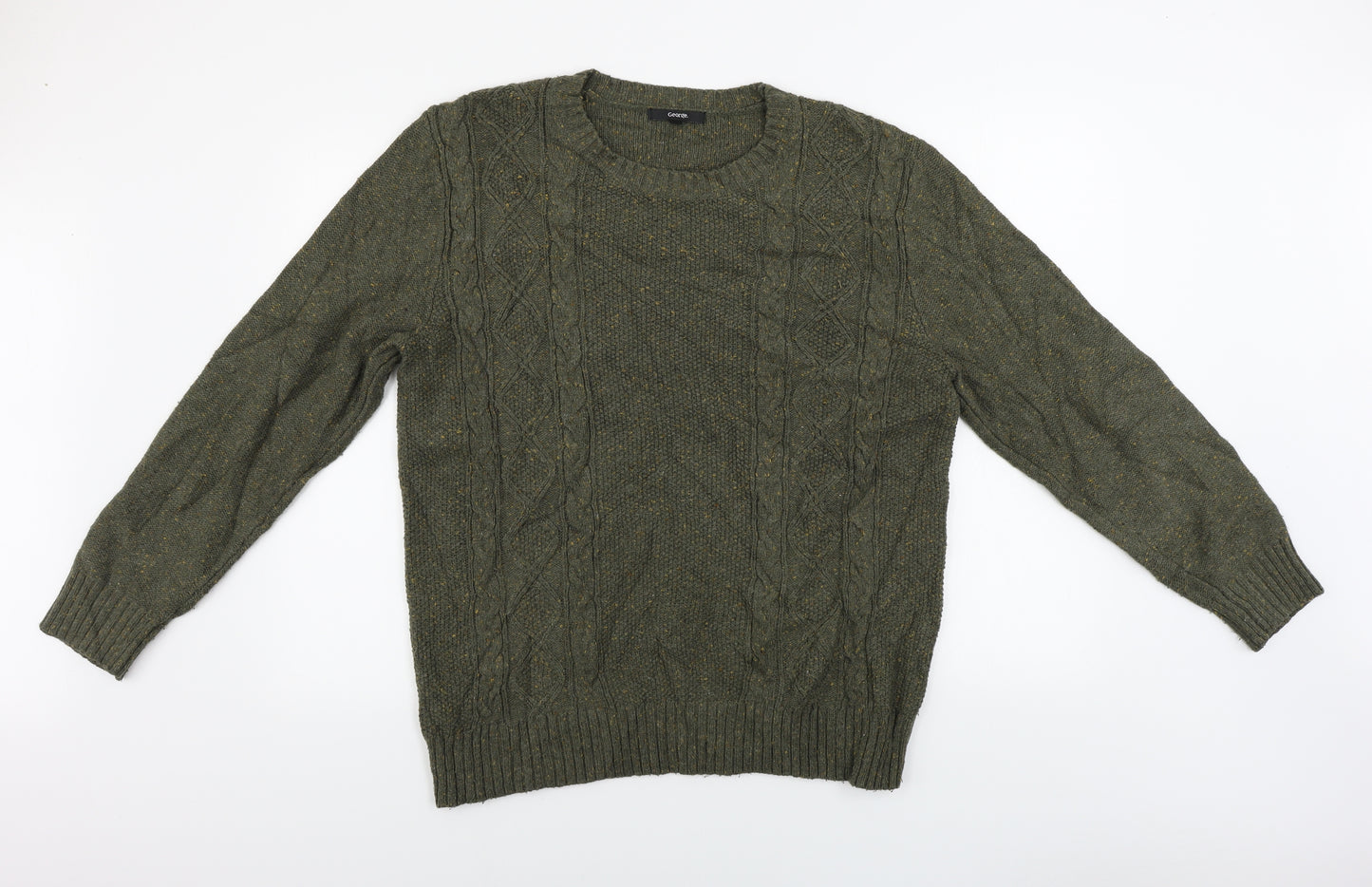 George  Mens Green   Pullover Jumper Size L