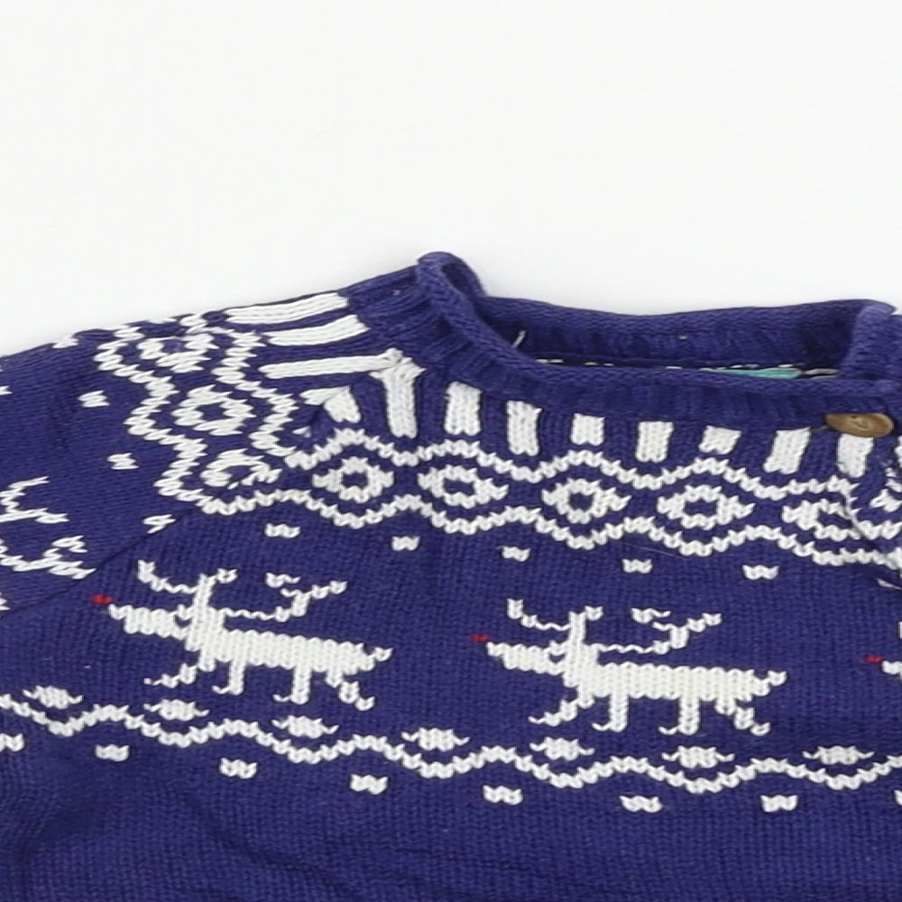 John Lewis  Boys Blue   Pullover Jumper Size 6-9 Months