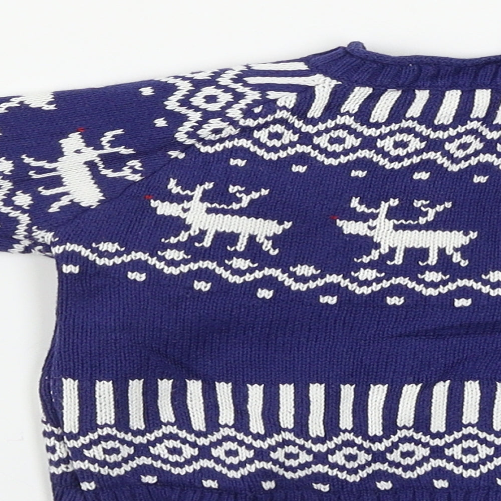 John Lewis  Boys Blue   Pullover Jumper Size 6-9 Months