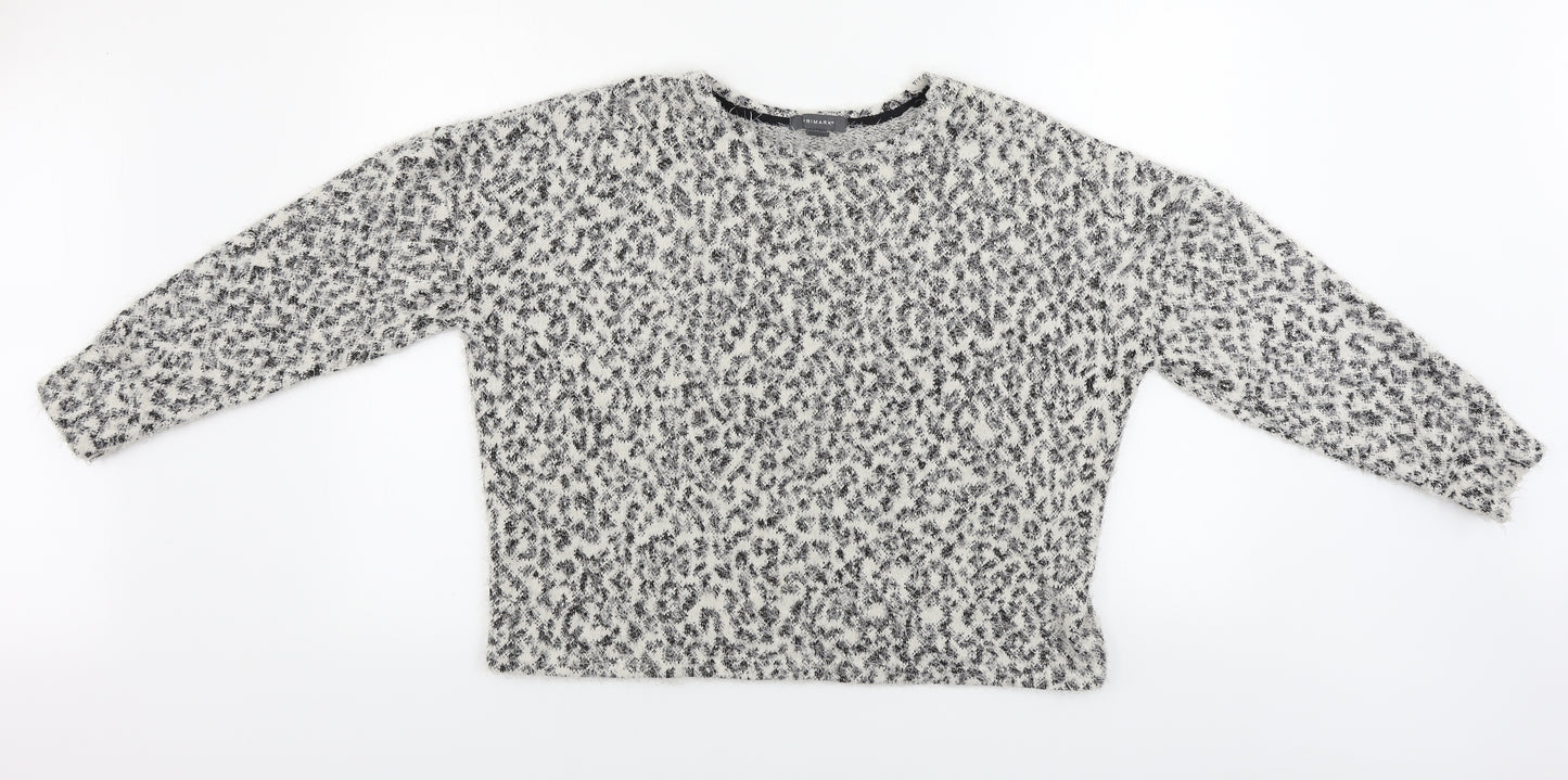 Primark  Womens Grey Animal Print  Pullover Jumper Size M