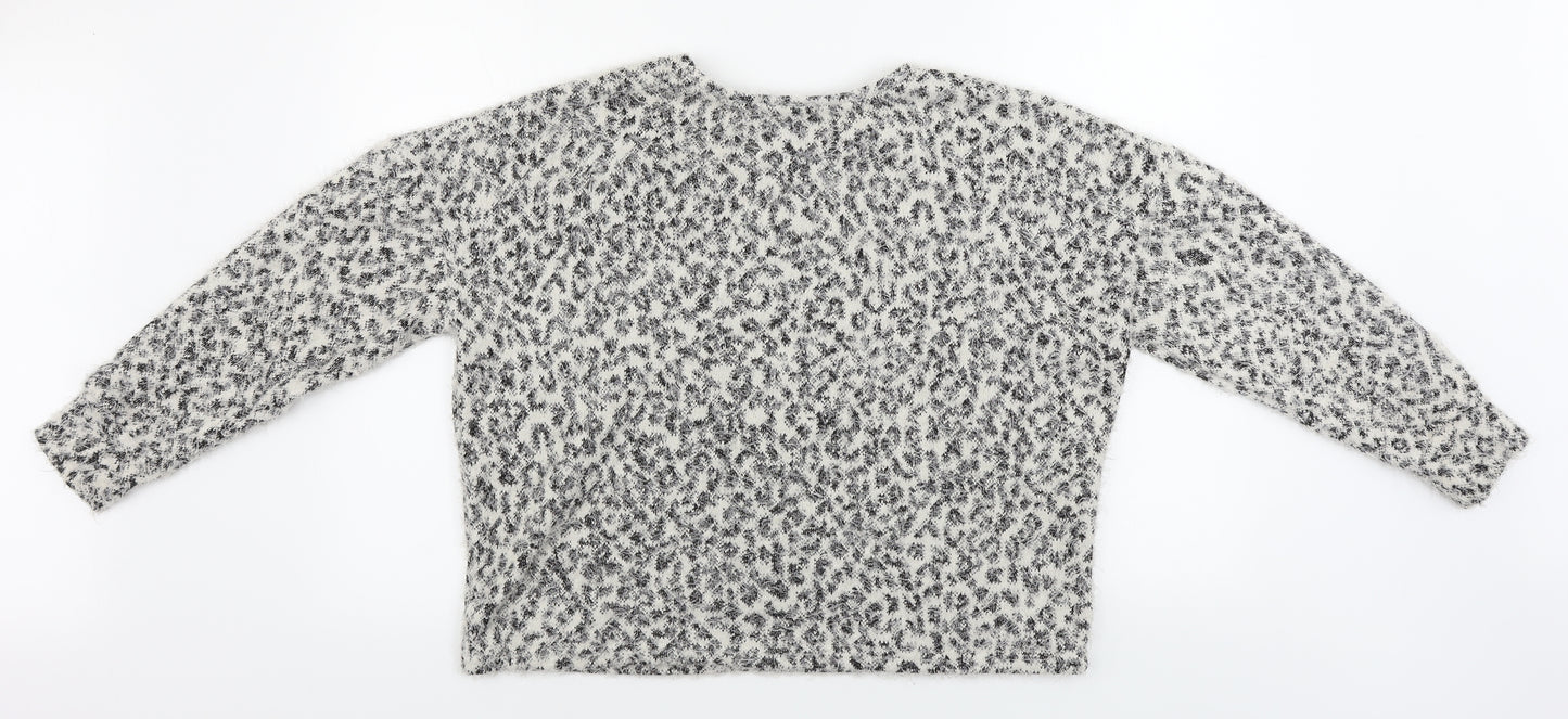 Primark  Womens Grey Animal Print  Pullover Jumper Size M