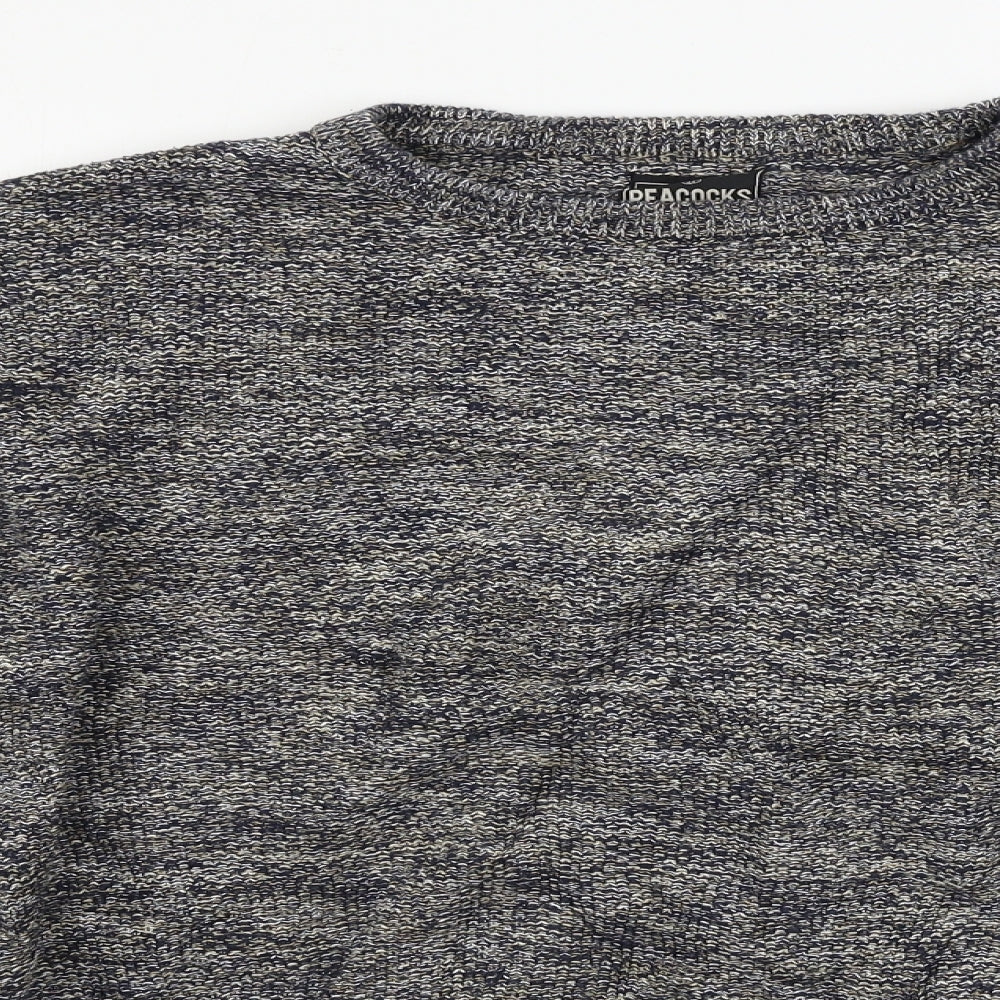 Peacocks  Mens Grey   Henley Jumper Size XL