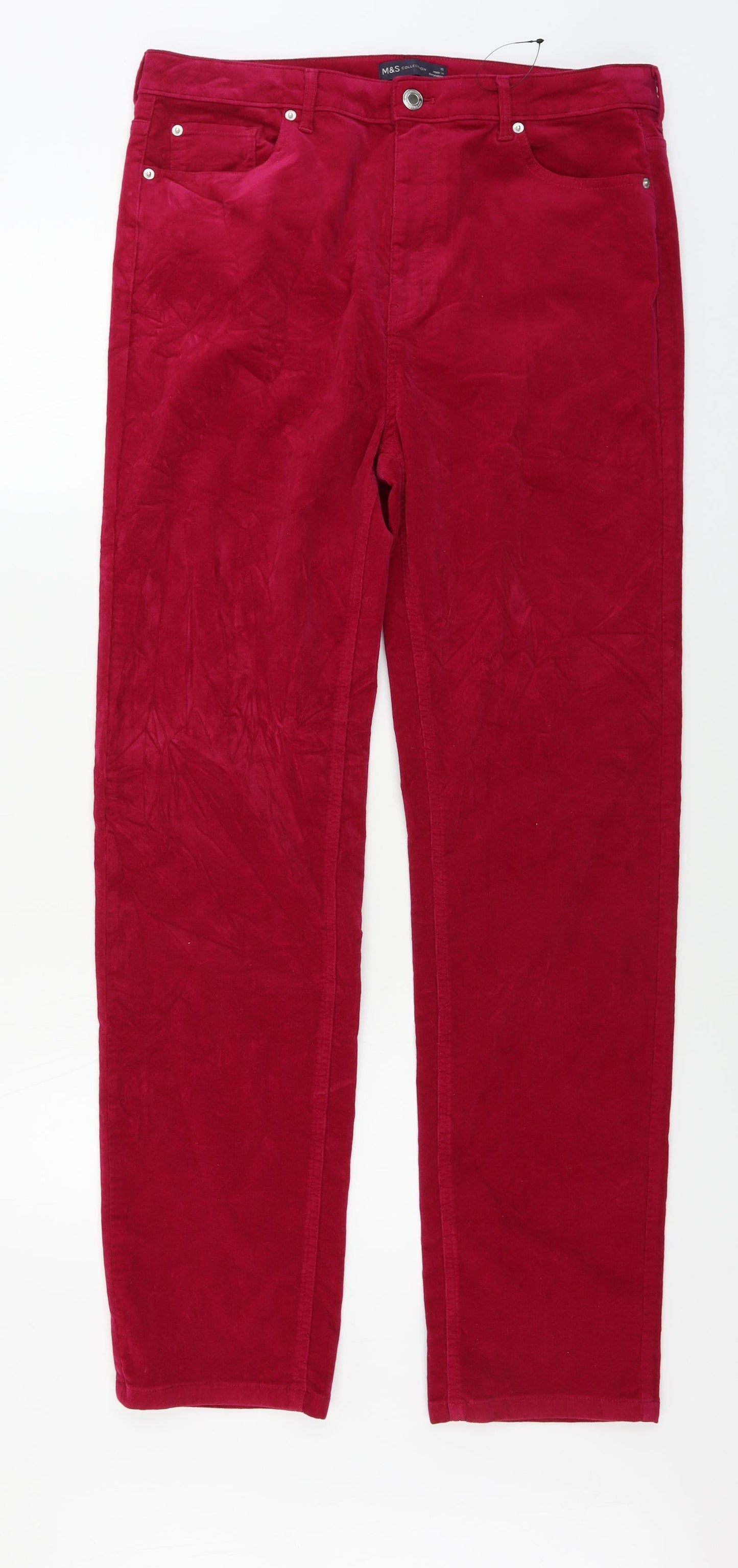 Marks and Spencer  Womens Pink   Trousers  Size 18 L30 in