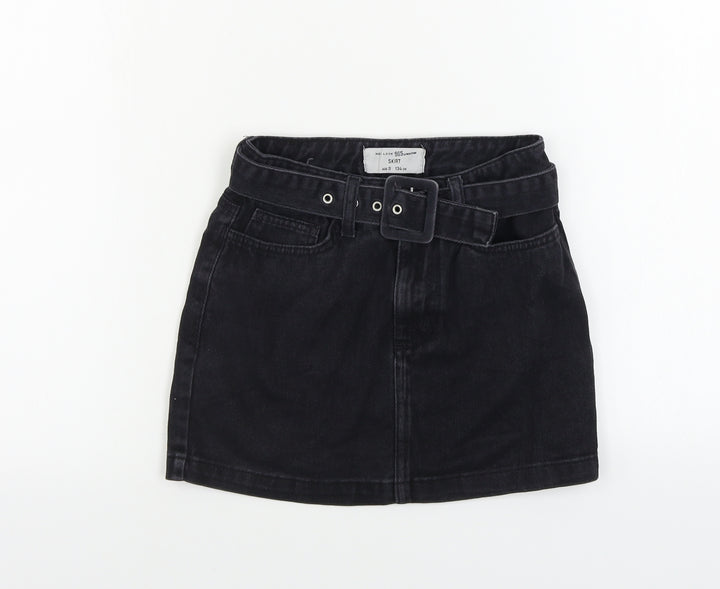 New Look Girls Black A-Line Skirt Size 9 Years