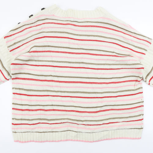 NEXT  Womens Beige Striped  Pullover Jumper Size XL