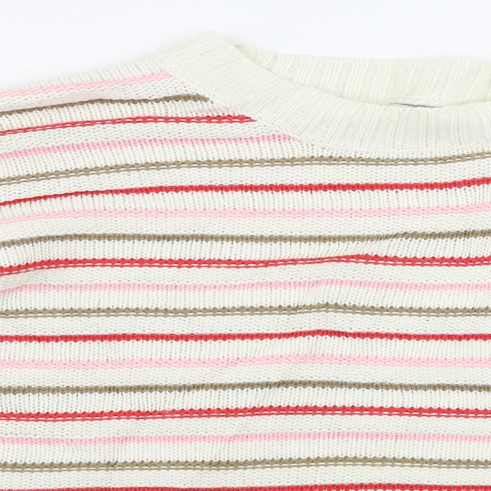 NEXT  Womens Beige Striped  Pullover Jumper Size XL