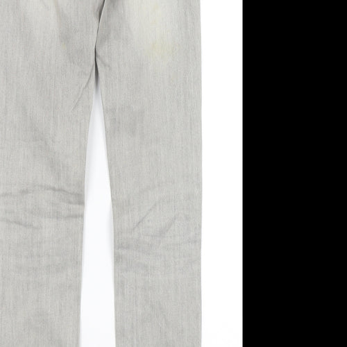 Topshop Womens Grey   Skinny Jeans Size 6 L30 in