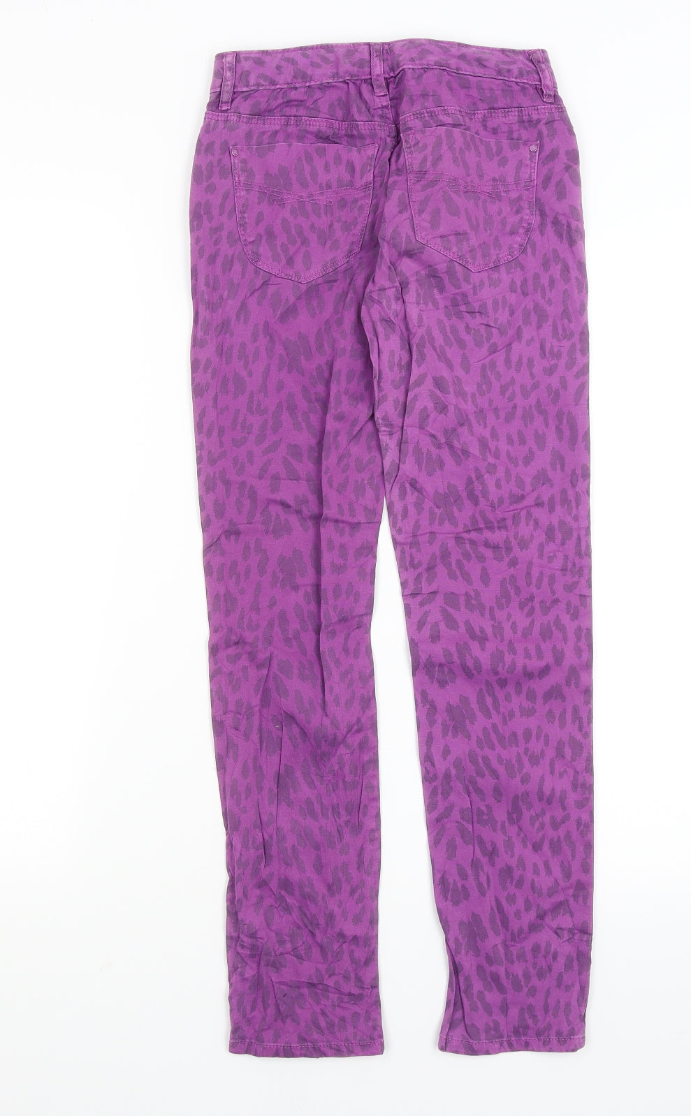 Gap Kids Girls Purple Animal Print  Straight Jeans Size 12 Years