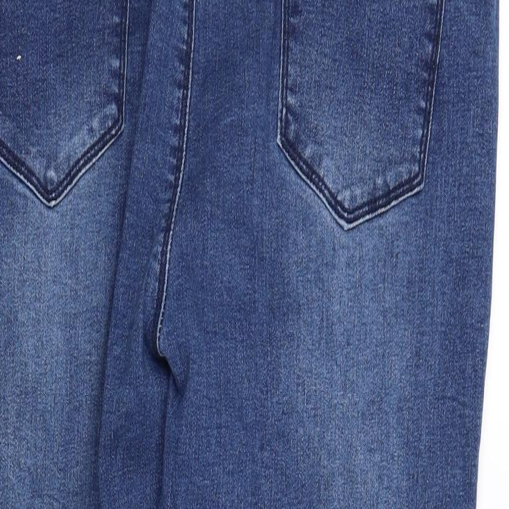 Boohoo Womens Blue   Straight Jeans Size 16 L27 in