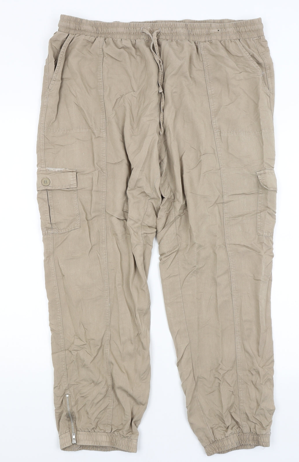 Atmosphere Womens Beige   Trousers  Size 18 L28 in