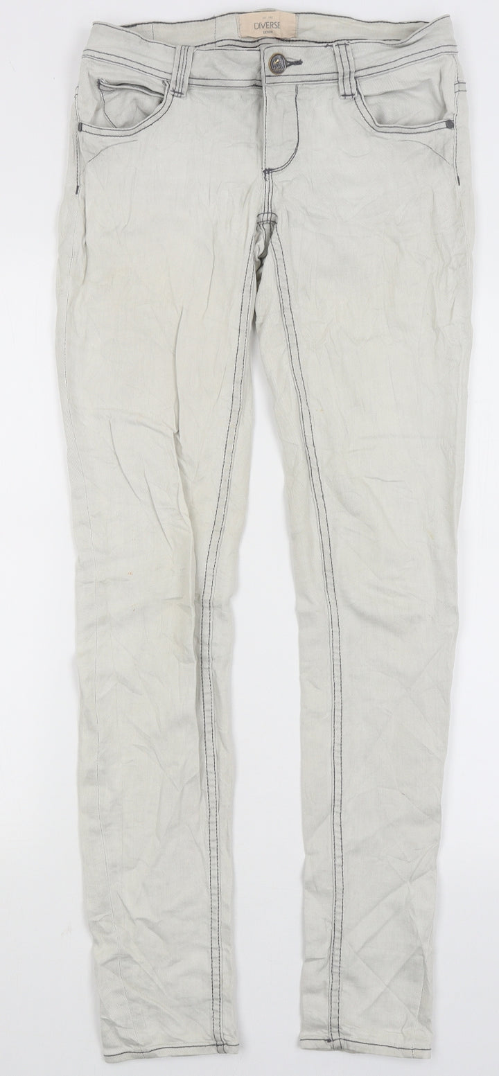 Diverse Denim Womens Ivory Skinny Jeans Size 27 in L31.5 in