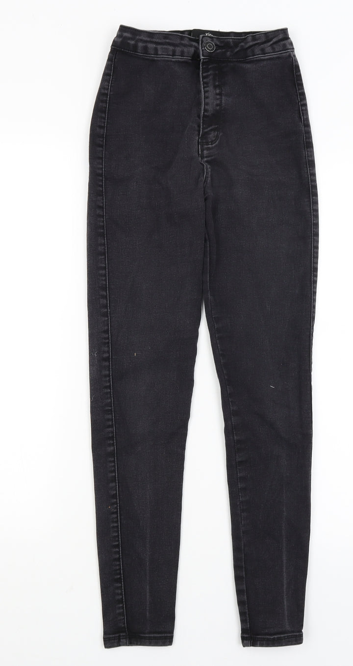 Missguided Womens Black Skinny Jeans Size 8 L26 in