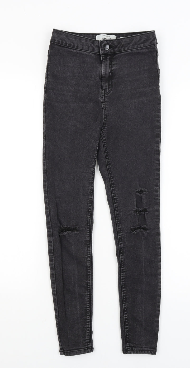 New Look Womens Black Skinny Jeans Size 8 L24 in