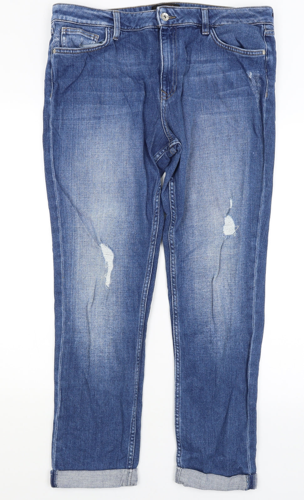 F&F Womens Blue   Straight Jeans Size 16 L28 in